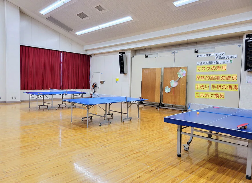 栃木市勤労者総合福祉センター 卓球スペース